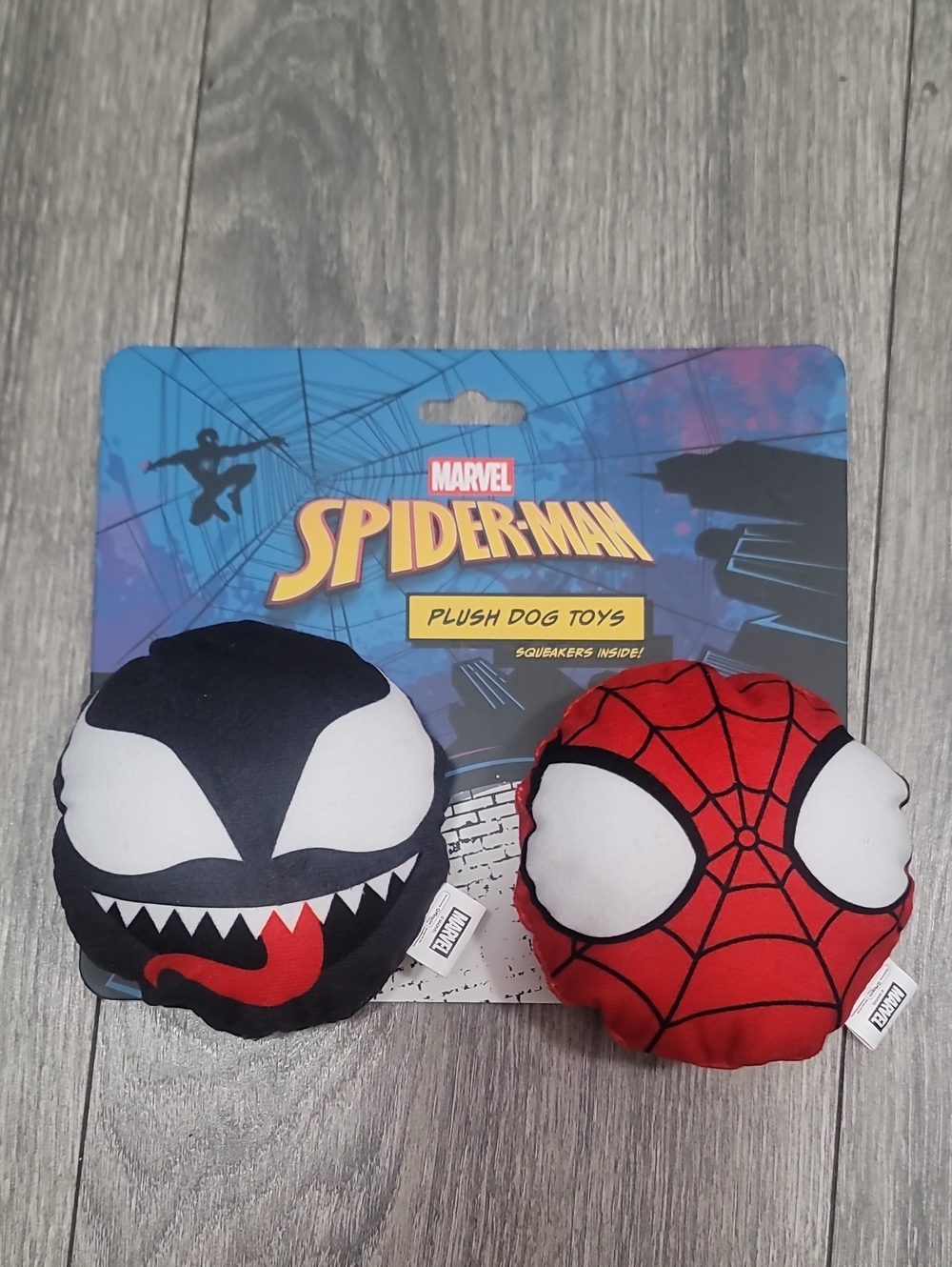 Marvel Spider-Man & Venom Red & Black Plush Dog Toys